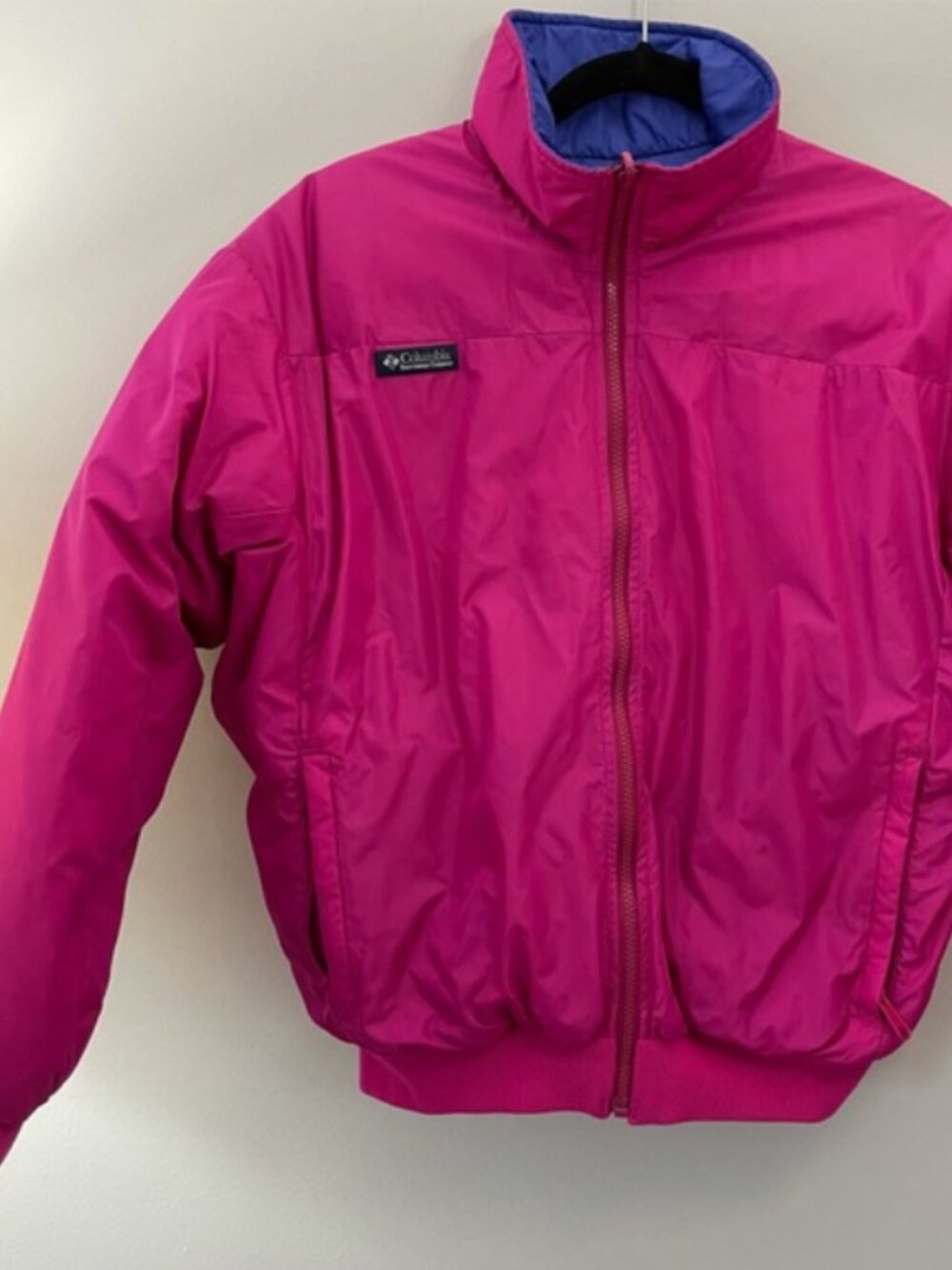 Columbia Reversible Ski Jacket Women's Retro 90s Purple and Pink - Picture 1 of 2